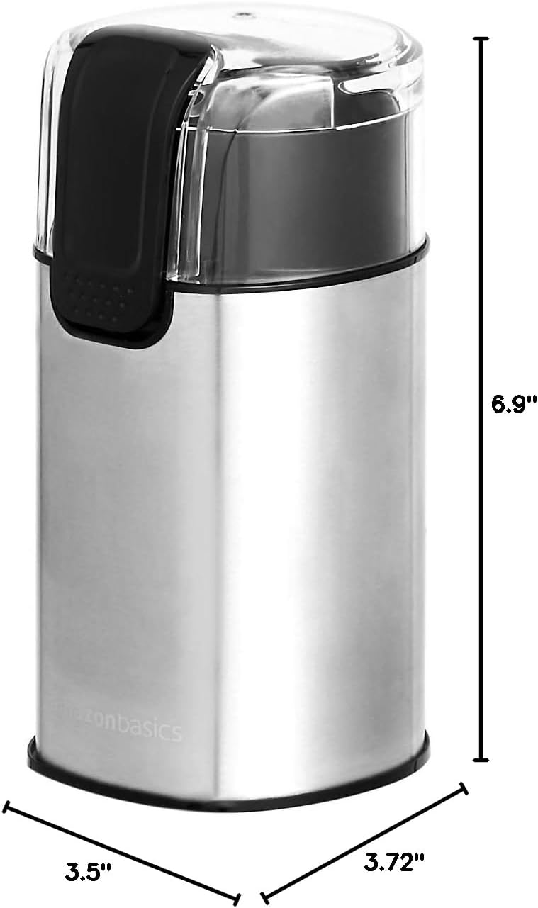 toolvato Basics Electric Coffee Grinder, Coffee Bean and Spice Grinder, With Heavy-Duty Stainless Steel Grind Blades