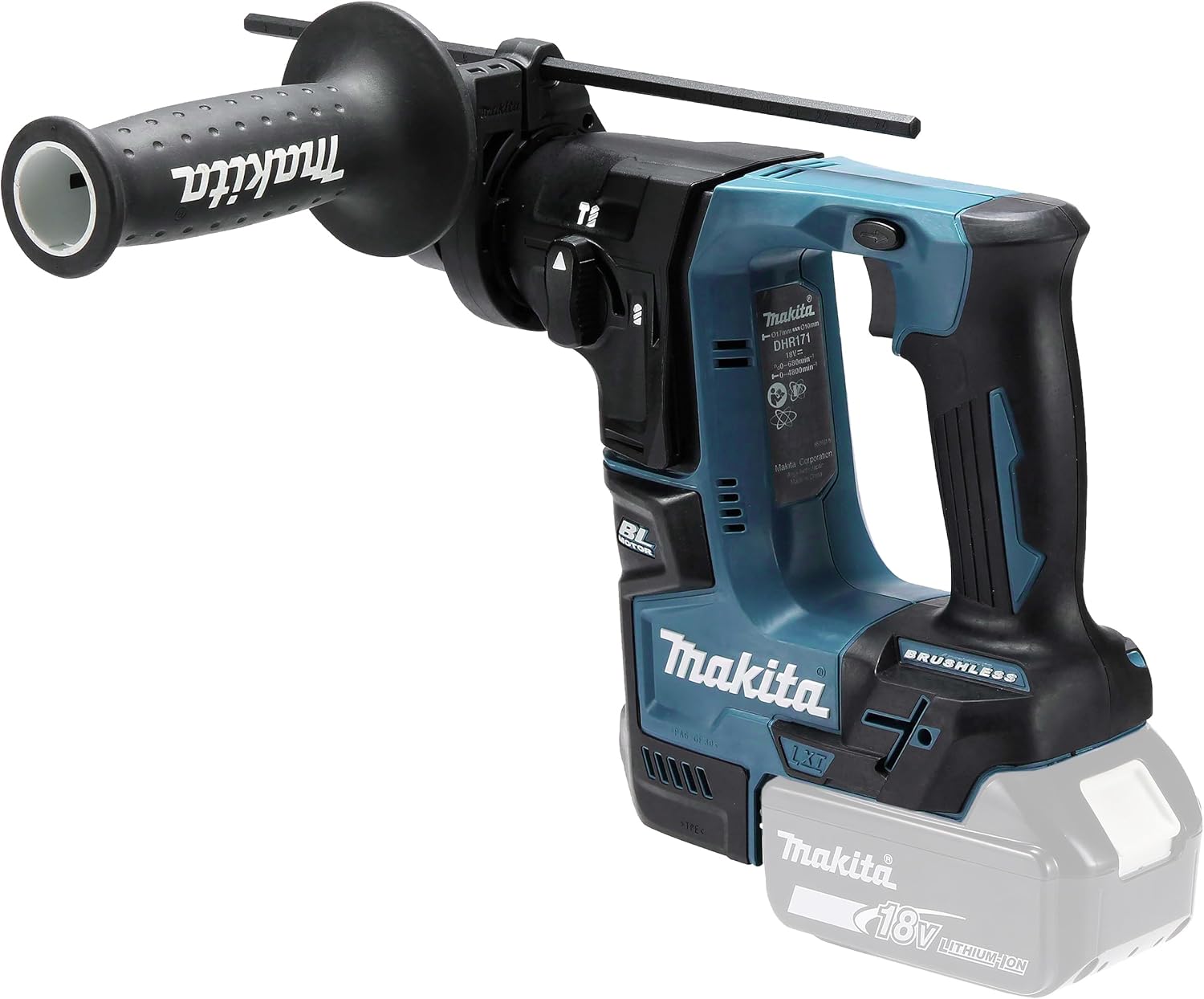 Makita DHR171Z 18V Li-Ion LXT Brushless Rotary Hammer - Batteries And Charger Not Included