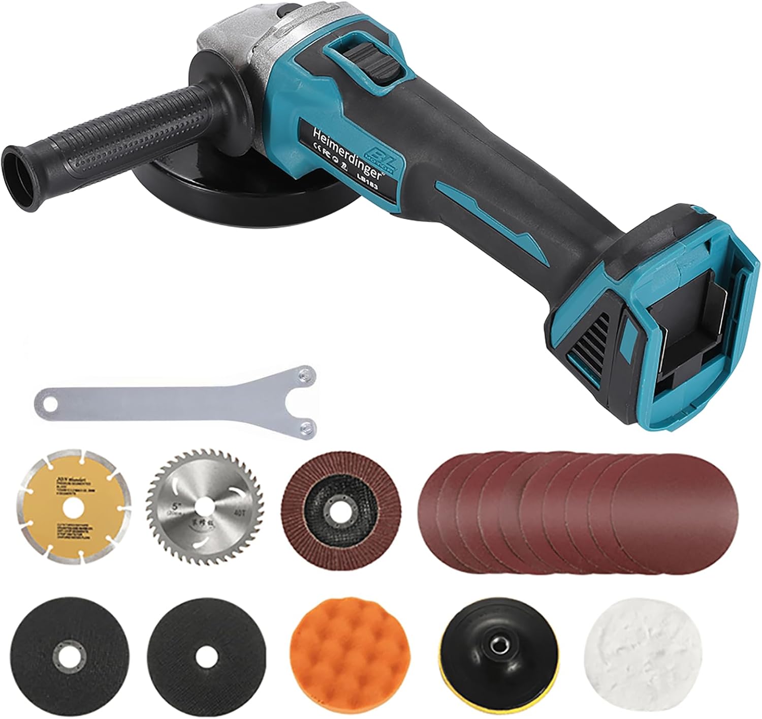 Makita DGA404 Brushless Angle Grinder Compatible with Makita 18V Battery,4-1/2-Inch High-Power Angle Grinder for Metal,Tile Cutting and Grinding-Tool Only