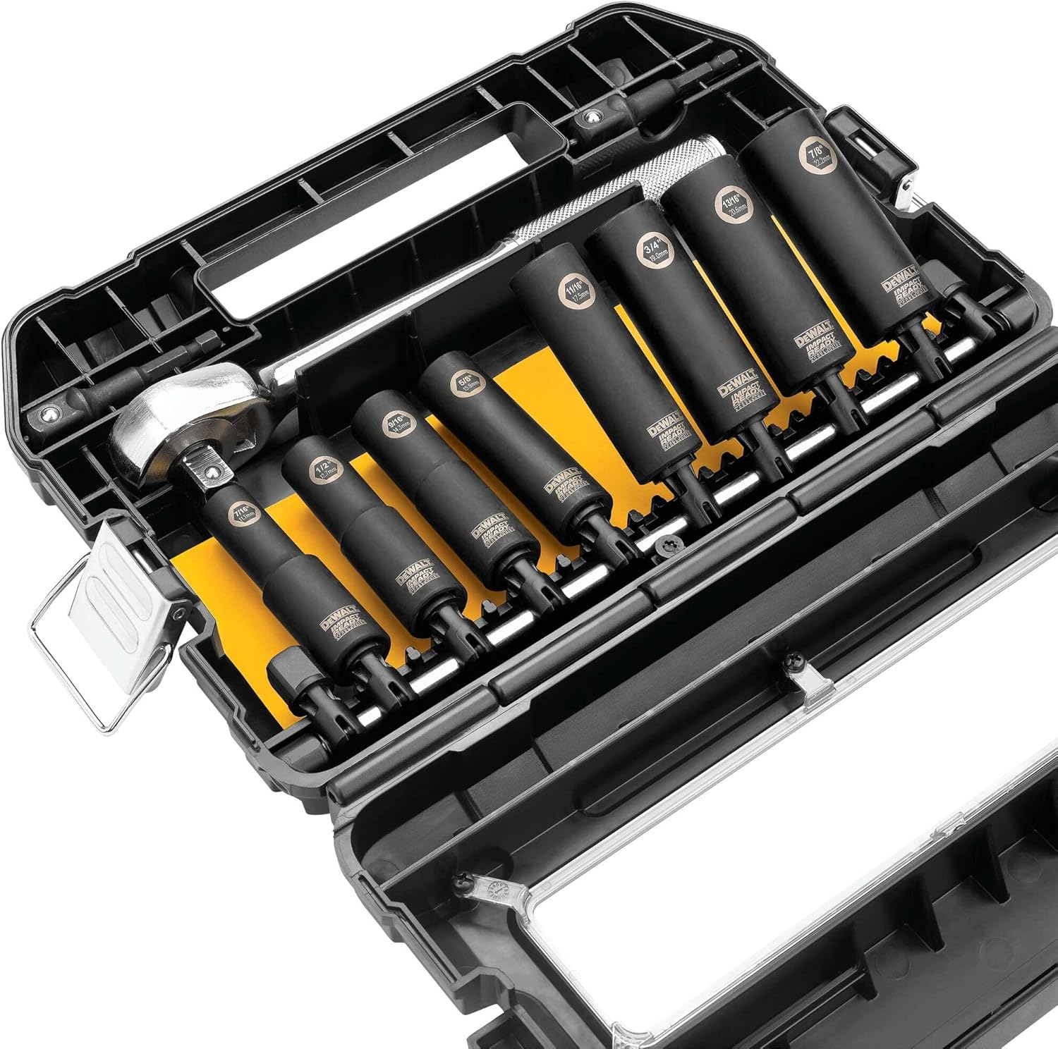DEWALT DW22812 1/2-Inch 10-Piece IMPACT READY Socket Set (SAE)