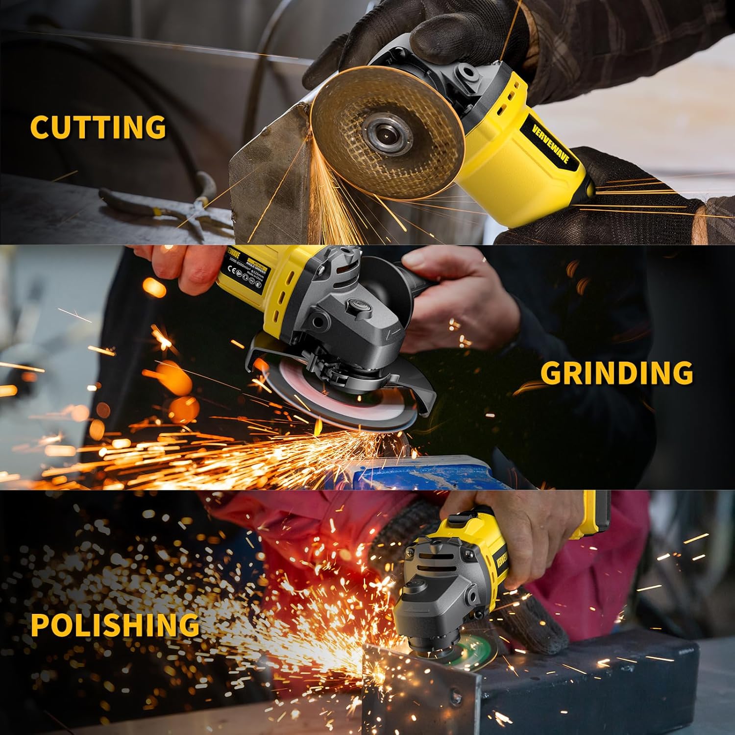 Dewalt DCG406 Angle Grinder Brushless fit DEWALT 20V Battery (No Battery), 6 Variable Speed Power Grinder 4-1/2", Cordless Angle Grinder Power Tools For Cutting Grinding Polishing (Tool Only)
