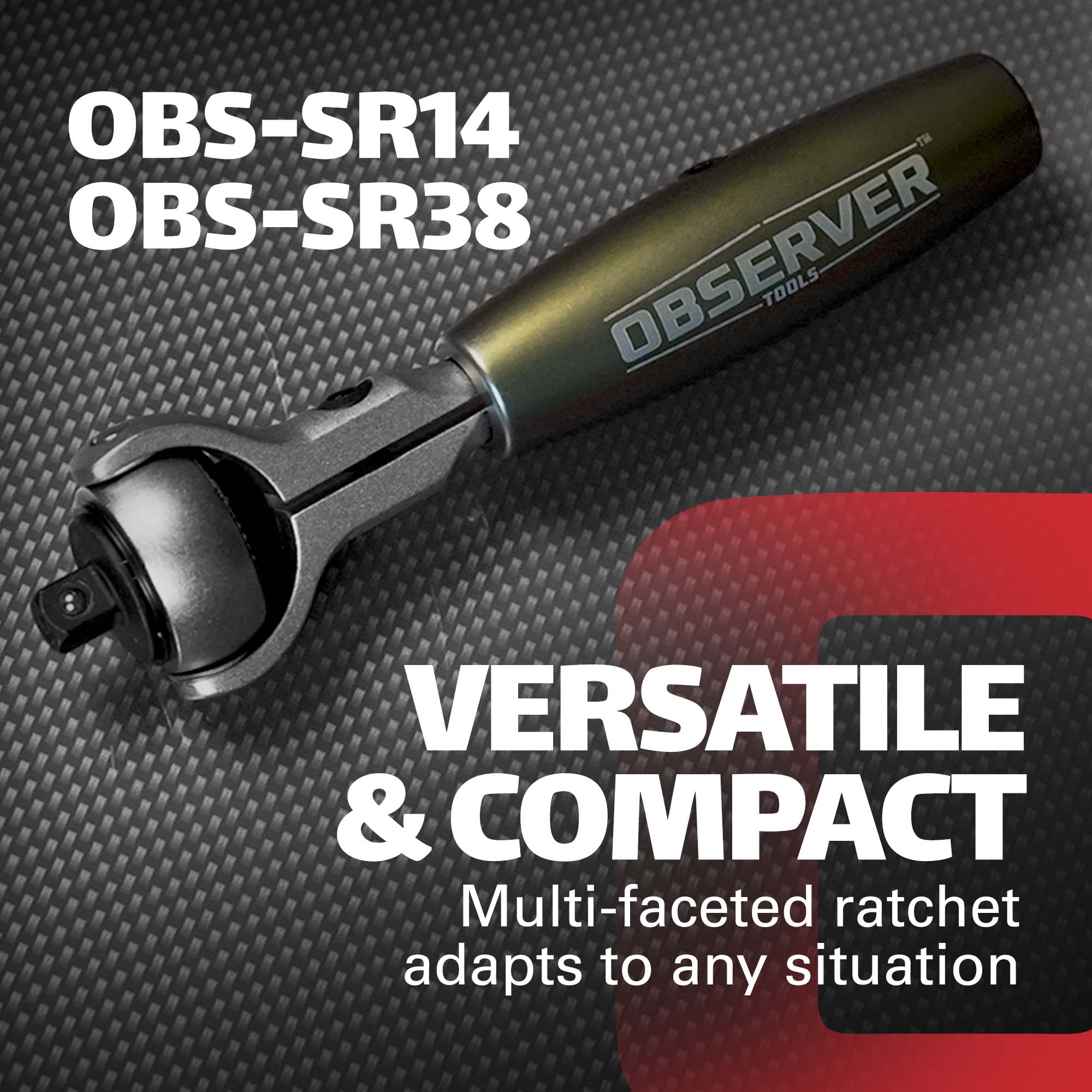 Dual-Flex Ratchet, 72-Teeth, Pivoting Handle, Rotating Head, Quick Release, Reversible